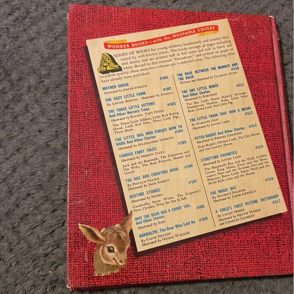 VTG Storytime Favorites Children's Book old Antique Handheld folklore - Picture 2 of 2